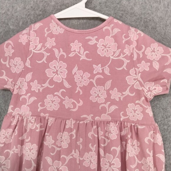 NEW! VTG baby GAP 1pc Romper Girls Size 12-18m Pink White Floral Stretch Knit - Picture 8 of 10